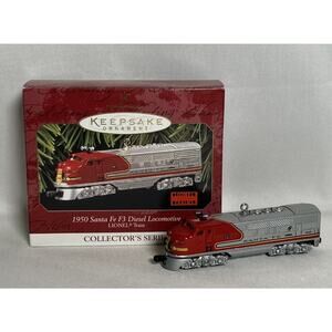 Hallmark 1950 Santa Fe f3 diesel locomotive Lionel ornament Xmas holiday tree